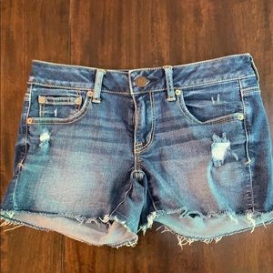 Distressed AE Jean Shorts.